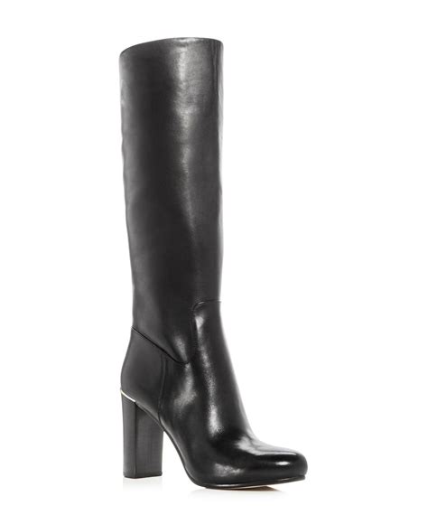 michael kors boots black|michael kors high heel boots.